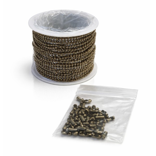 Kugelkette 6 Meter / 1,5 mm - Antik Bronze