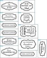 Stempelset "Sprüche" (12 St.) Stempelset "Sprüche" (12 St.)