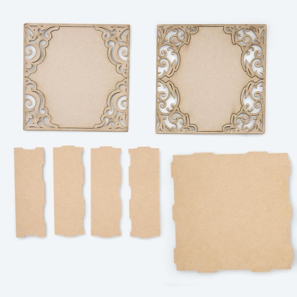 MDF Shadowbox Set – Zufallsdesign (1 Stück, nicht wählbar) LB-MDF706