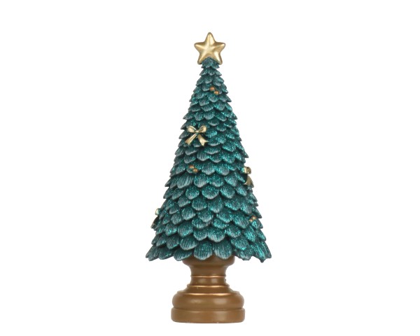 Deko Mini Tannenbaum "Glitter" - Smaragd - 23cm