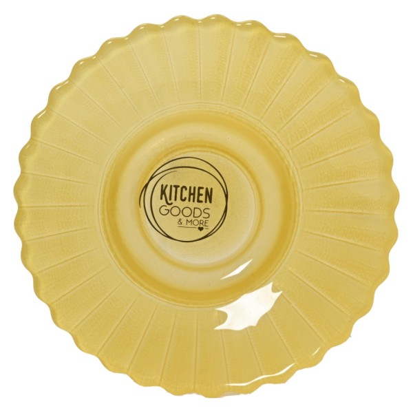 Deko Teller Glas "Gelb" - 10,2 cm K873235-a