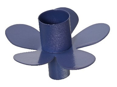 Kerzenhalter "Blume 1" - blau