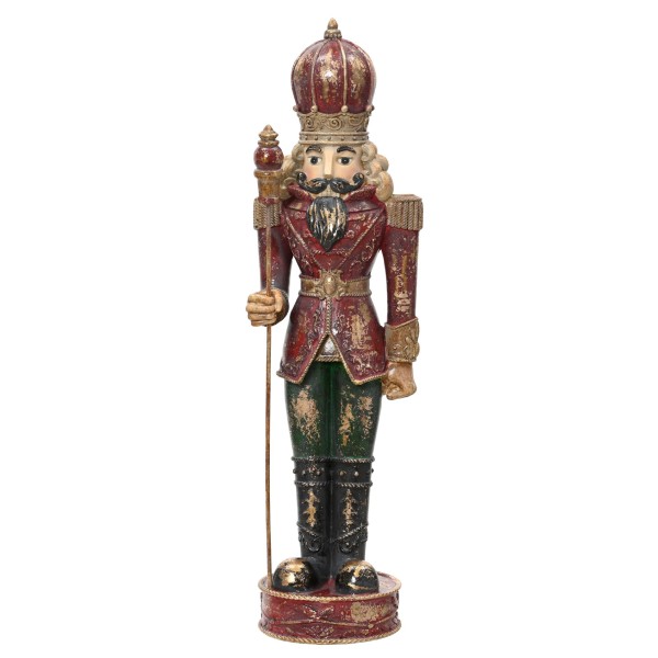 Deko Figur "Nussknacker mit Stab" - 39,5 cm