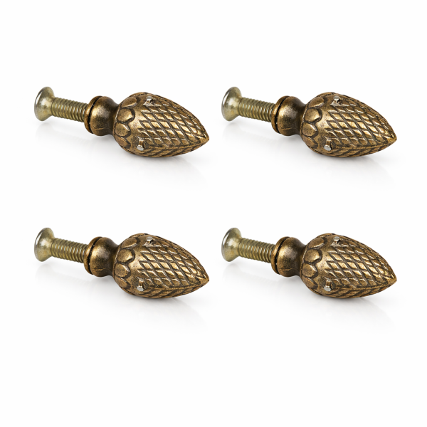 4er Set Miniaturknauf "Spitz"