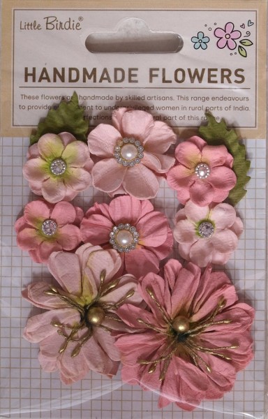 Papierblumen "Leora" Pink Passion 10 St CR103260