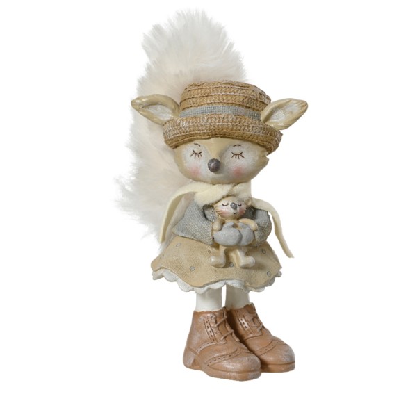 Fuchs mit Kleid – Polyresin – 18 cm