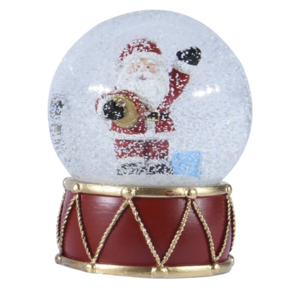 Deko-Schneekugel für Weihnachten "Weihnachtsmann stehend" - 10,2cm