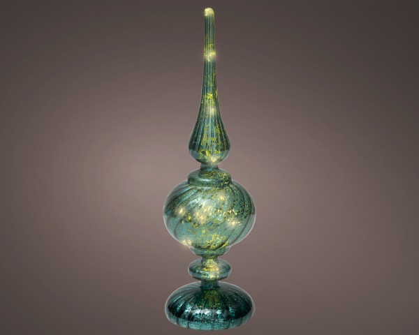 Micro LED Tischdeko aus Glas - 30 cm / Emerald K480387