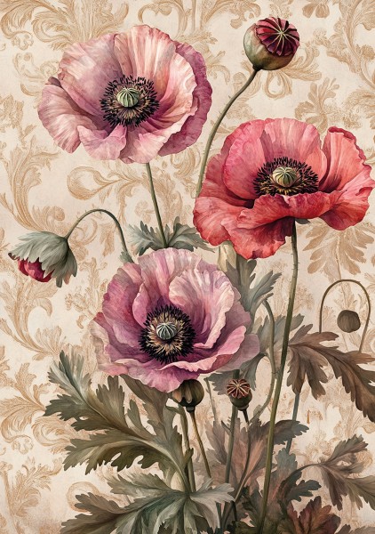 Reispapier "Poppies" 5