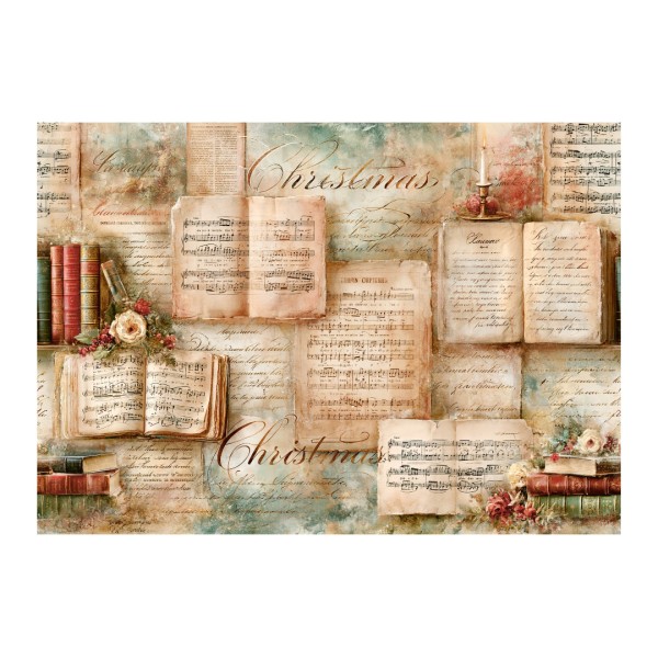 Reispapier "Weihnachten 26" Hintergrund 2 LBD572