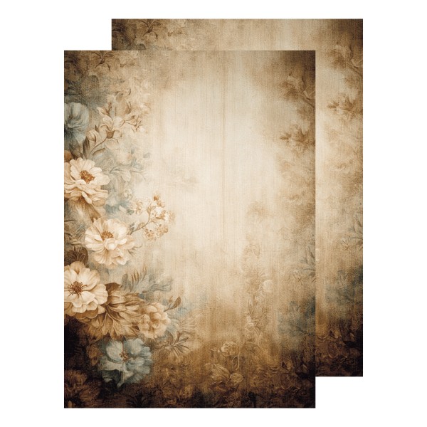 2er Set Reispapier Hintergrund 2 "Wien" braun