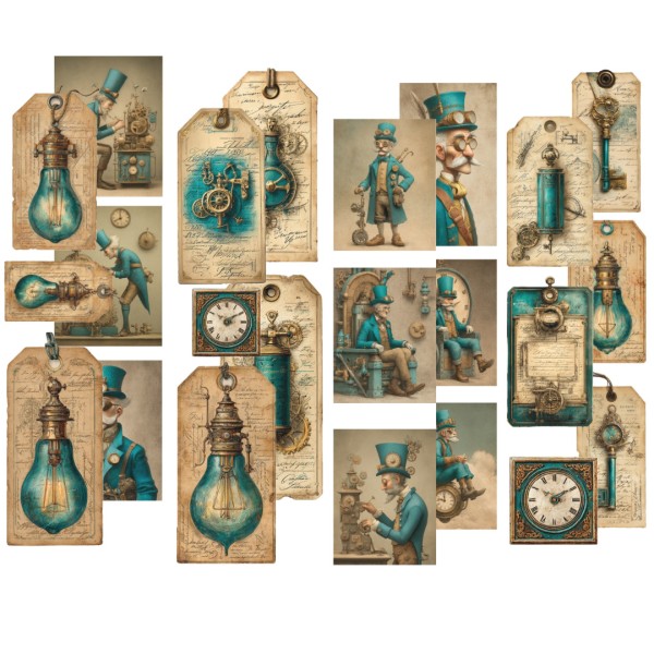 Tags "Edison/Steampunk" - 4 Tags LBT-063