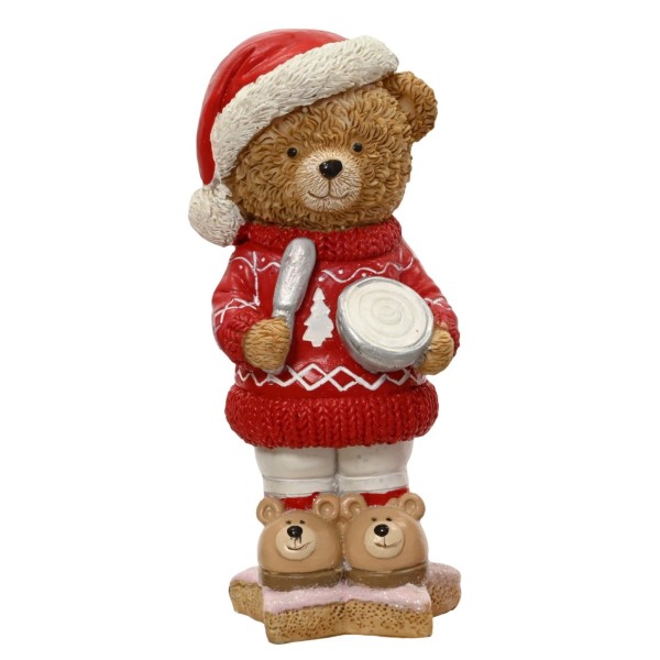 Bär, Rot mit Tortenglasur, 14,5 cm K371896a