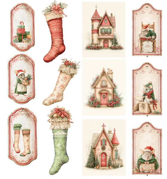 Tags "Christmas Friends" - 4 Tags