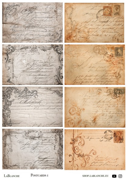Natural Papier "Postkarten" 1