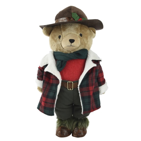 Großer Teddybär mit Jacke und Hut - 60 cm