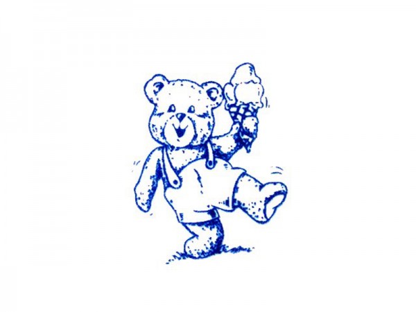 Stempel "Teddy mit Eis"
