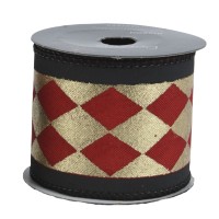 Deko Band Rot/Gold (Breit) - 2m K463439-a Deko Band Rot/Gold (Breit) - 2m K463439-a