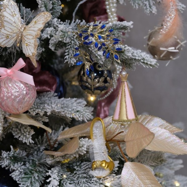 Weihnachtskugel Blau Metallic – 8 cm