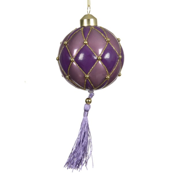 Weihnachtskugel "Ornament" (rund) - Lila K071001-d