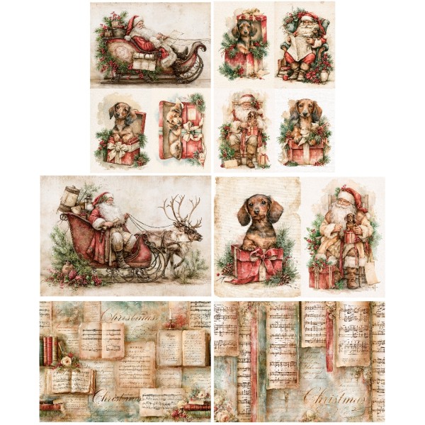 6er Set Reispapier "Weihnachten 26" inkl. Hintergründen