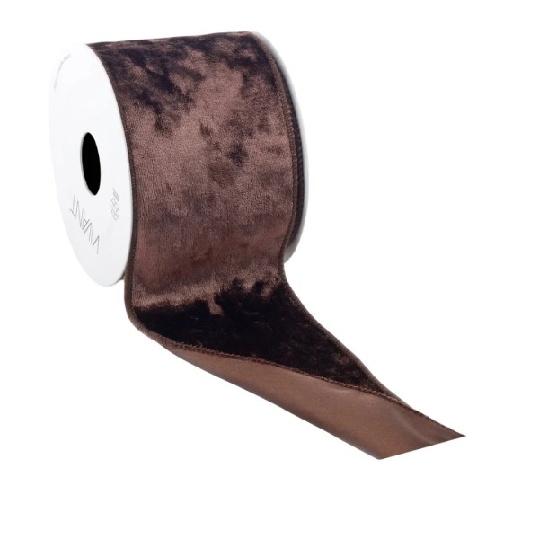 Dekoband "Velvet Satin" - braun V5467.0370.77
