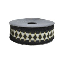 Deko Band Schwarz/Weiß (Schmal) - 2m K463439-c Deko Band Schwarz/Weiß (Schmal) - 2m K463439-c