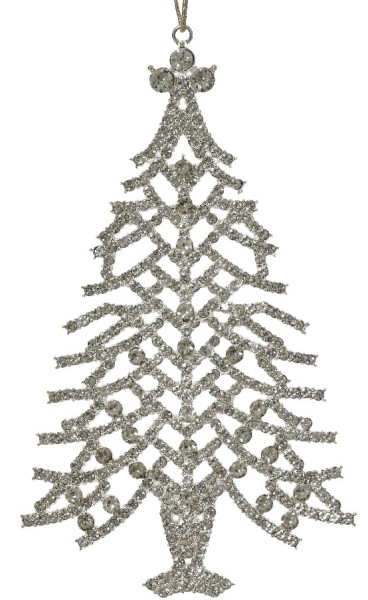 Weihnachtsanhänger Baum – Legierung – Silber – 17 cm