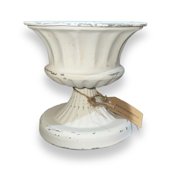 Deko Vase / Pokaldesign Vintage Weiß - 15,5cm 249423