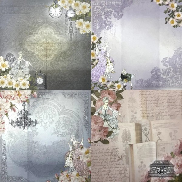 Designpapier "Crystal & Roses" 6