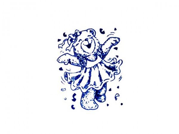 Stempel "Teddy als Ballerina" 1