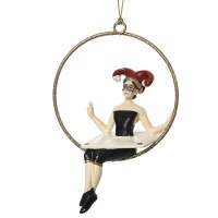 Dekoanhänger Figur "Harlekin" - Sitzend mit Karte K398541-a Dekoanhänger Figur "Harlekin" - Sitzend mit Karte K398541-a