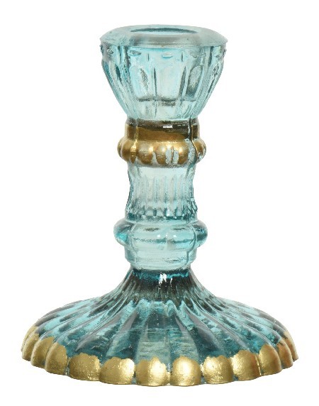 Kerzenhalter "Glas" - 10 cm/mint