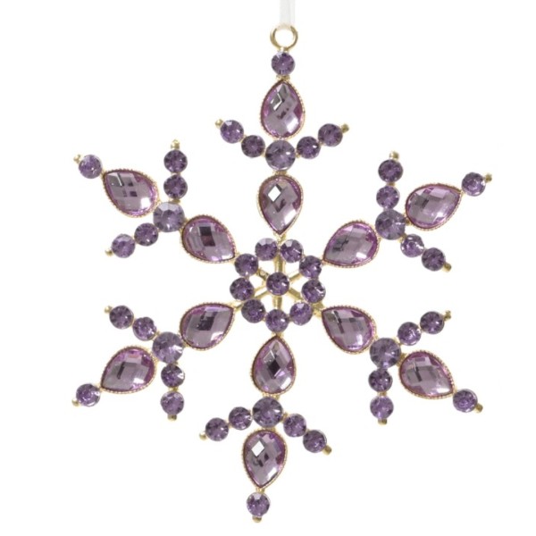 Anhänger "Schneeflocke" - rosa K740634-b