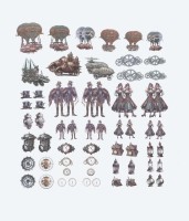 Gelaserte Elemente "Steampunk" (36 Stk.) Gelaserte Elemente "Steampunk" (36 Stk.)