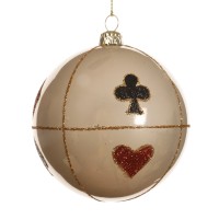 Weihnachtskugel "Harlekin" Metallic Beige K024875-a Weihnachtskugel "Harlekin" Metallic Beige K024875-a