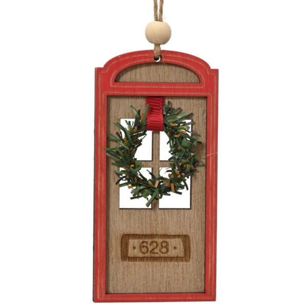 MDF Weihnachtstür Anhänger 11 cm K512796b