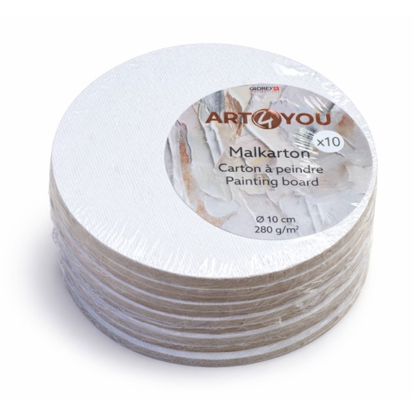 10er Set Malkarton Rund - 10cm