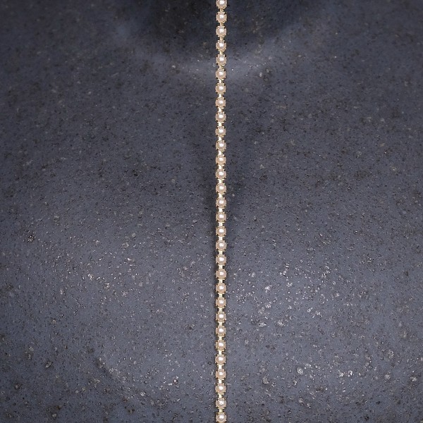 Perlenkette "Classic" - Weiß 2 Meter - 2 mm Breit