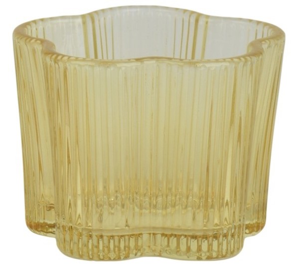 Teelichthalter aus Glas "Gelb" - 6,1cm K873230-c