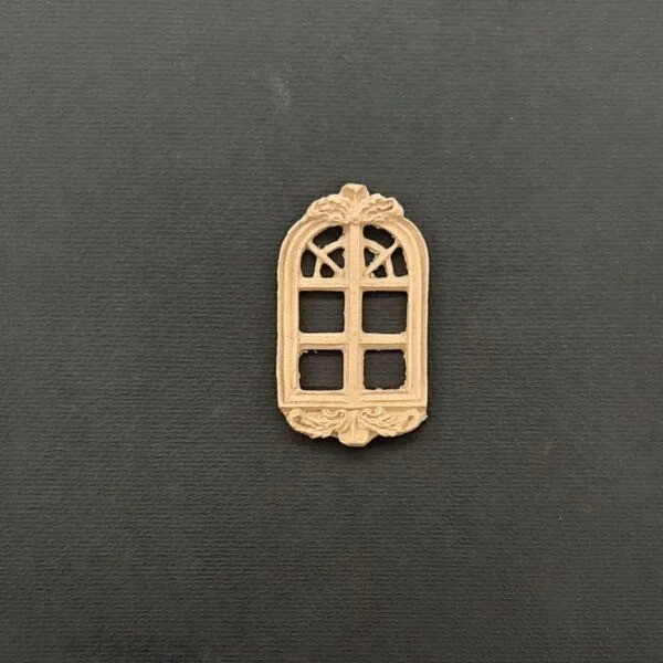 Holzgeschnitztes Fenster - 2 x 5 cm D2704