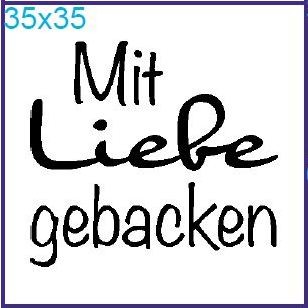 Stempel "Mit Liebe gebacken"