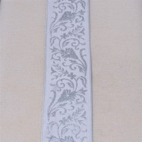 4,57m Schleifenband mit Glitter Silber 4,57m Schleifenband mit Glitter Silber