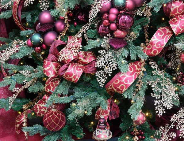 Dekobänder "Weihnachten" - grün/rot/gold