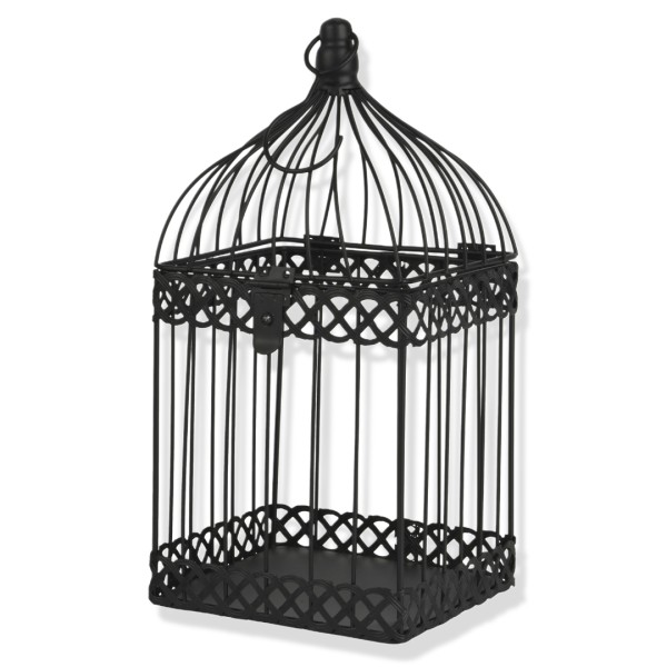 Kleiner Vogelkäfig aus Eisen - Schwarz 42 cm