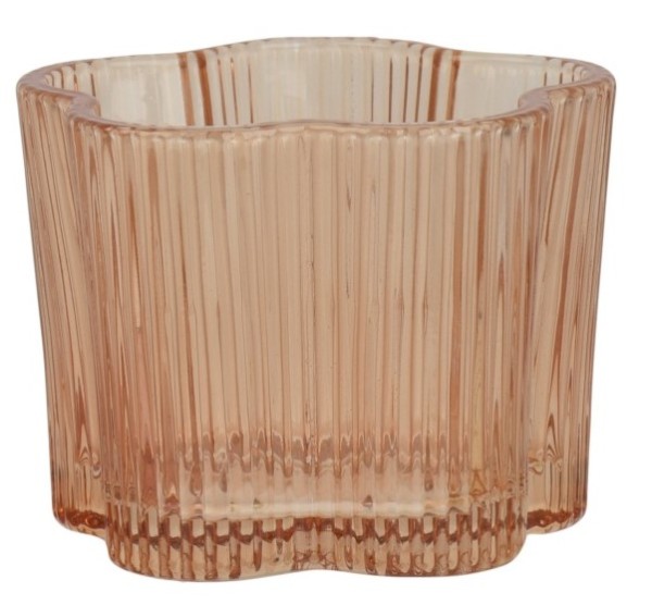 Teelichthalter aus Glas "Orange" - 6,1cm K873230-b