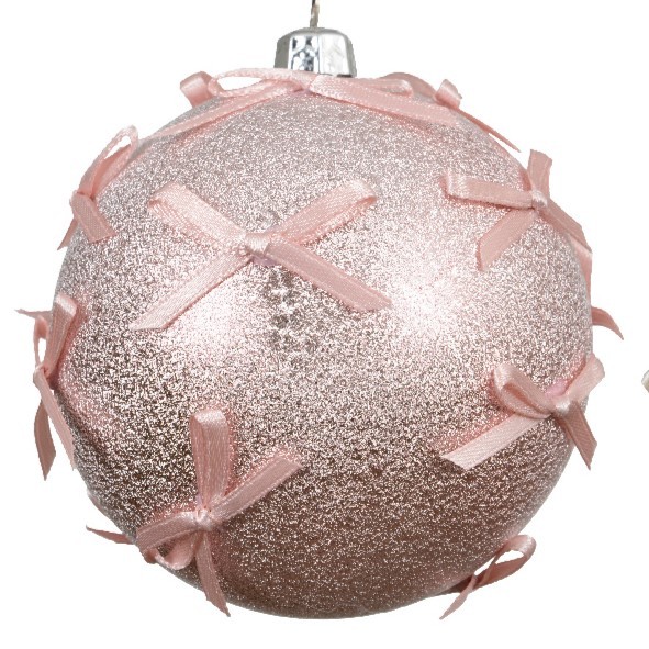 Weihnachtskugel Anhänger 8cm - Rosa