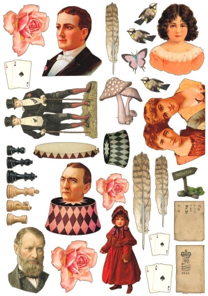 Natural Papier Ausstanzungen "Fantasy I"