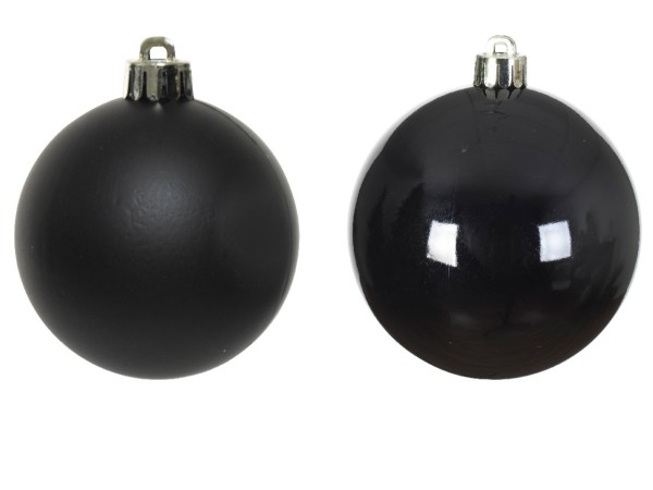12er Set Weihnachtskugeln 6cm - Schwarz K021996
