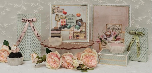 Grußkartenset Macarons